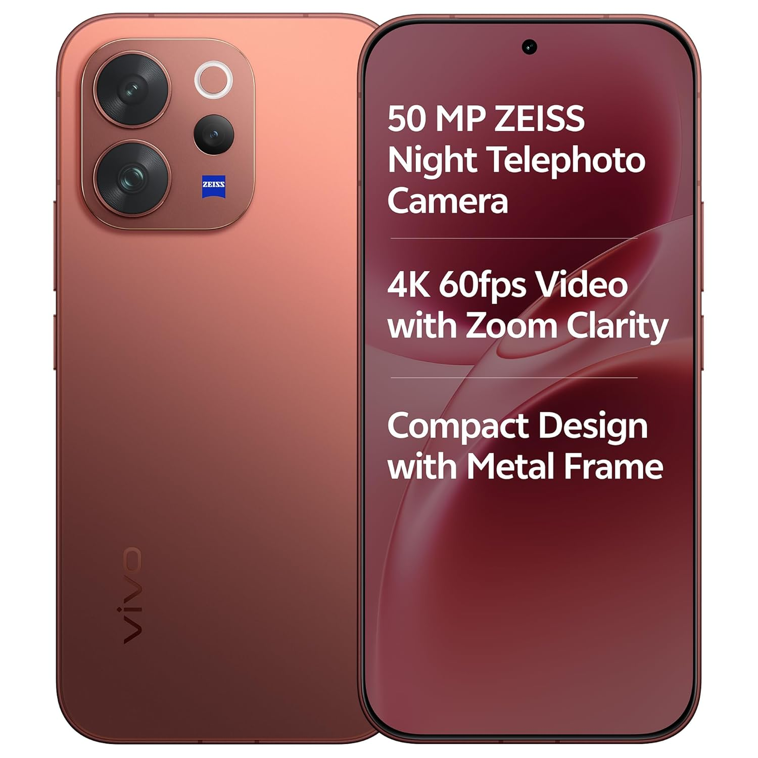 vivo V70 5G (Passion Red, 8GB RAM, 256GB Storage) with No Cost EMI/Additional Exchange Offers