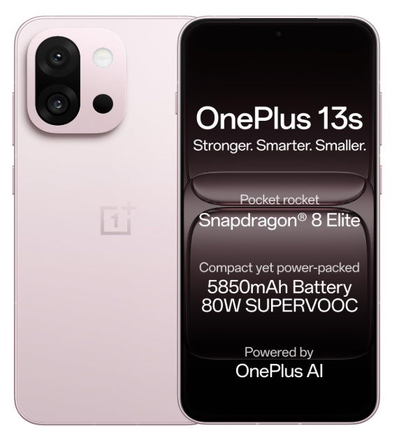 OnePlus 13s | Snapdragon® 8 Elite | Smarter with OnePlus AI | Lifetime Display Warranty | 12GB+256GB | Pink Satin
